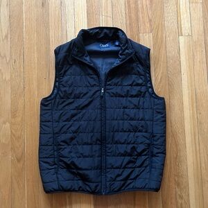 Men's Black Chaps Puffer Vest - Size Medium